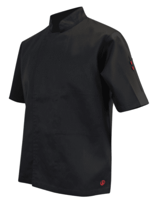2136 - veste cuisine MC noire UNISEXE