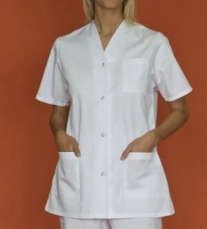 VIVIANE - blouse blanche PC MC