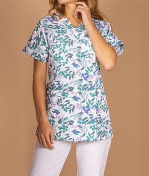 TIMFL - blouse pressions PC MC imprimée