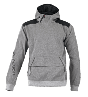 8079 - Sweat col montant capuche et poche kangourou