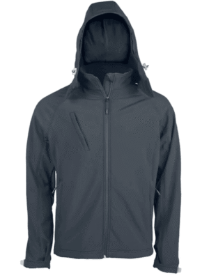K413 Veste softshell à capuche amovible homme