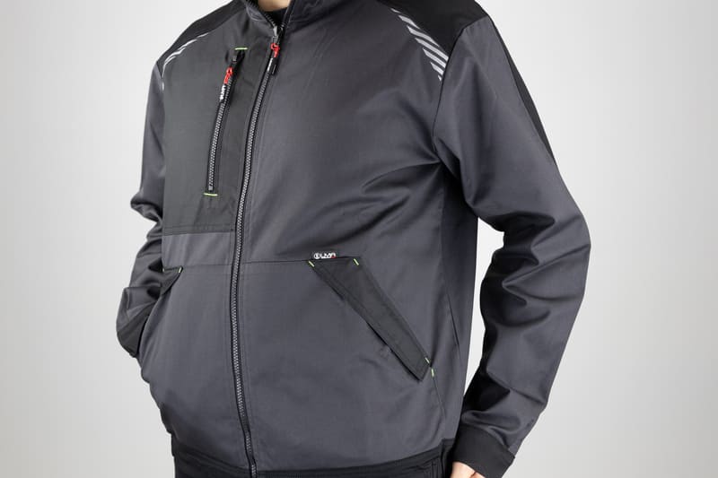 2341 - Veste zippée gris/noir *ZERO METAL* – Image 3