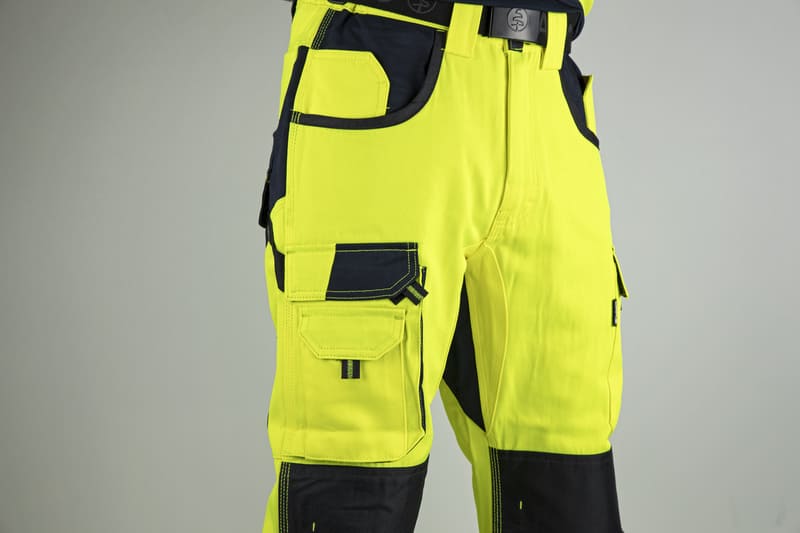 1667- Pantalon multipoche avec poches genouillères en Oxford – Image 2
