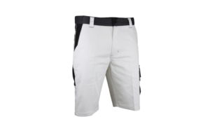 6160 - Bermuda bicolore multipoches BLANC