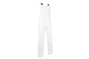 3003B - cotte a bretelles 100% coton blanc
