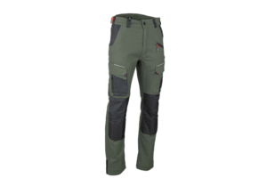 1861- Pantalon stretch bicolore avec poches genouillères
