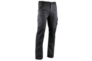 1813-pantalon travail STRETCH genouillères impermeable gris