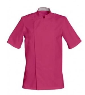 COOKF - VESTE CUISINE PC MC UNISEXE FUSCHIA