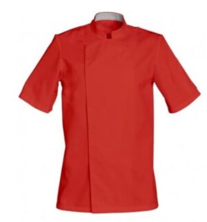 COOKR - VESTE CUISINE PC MC UNISEXE ROUGE