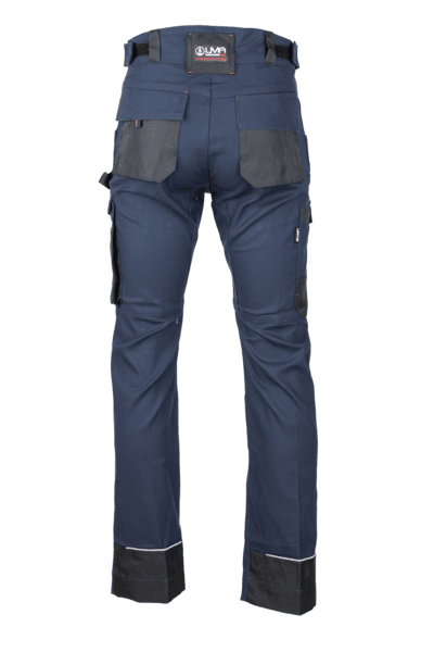 1869 - Pantalon stretch bicolore avec poches genouillères – Image 2